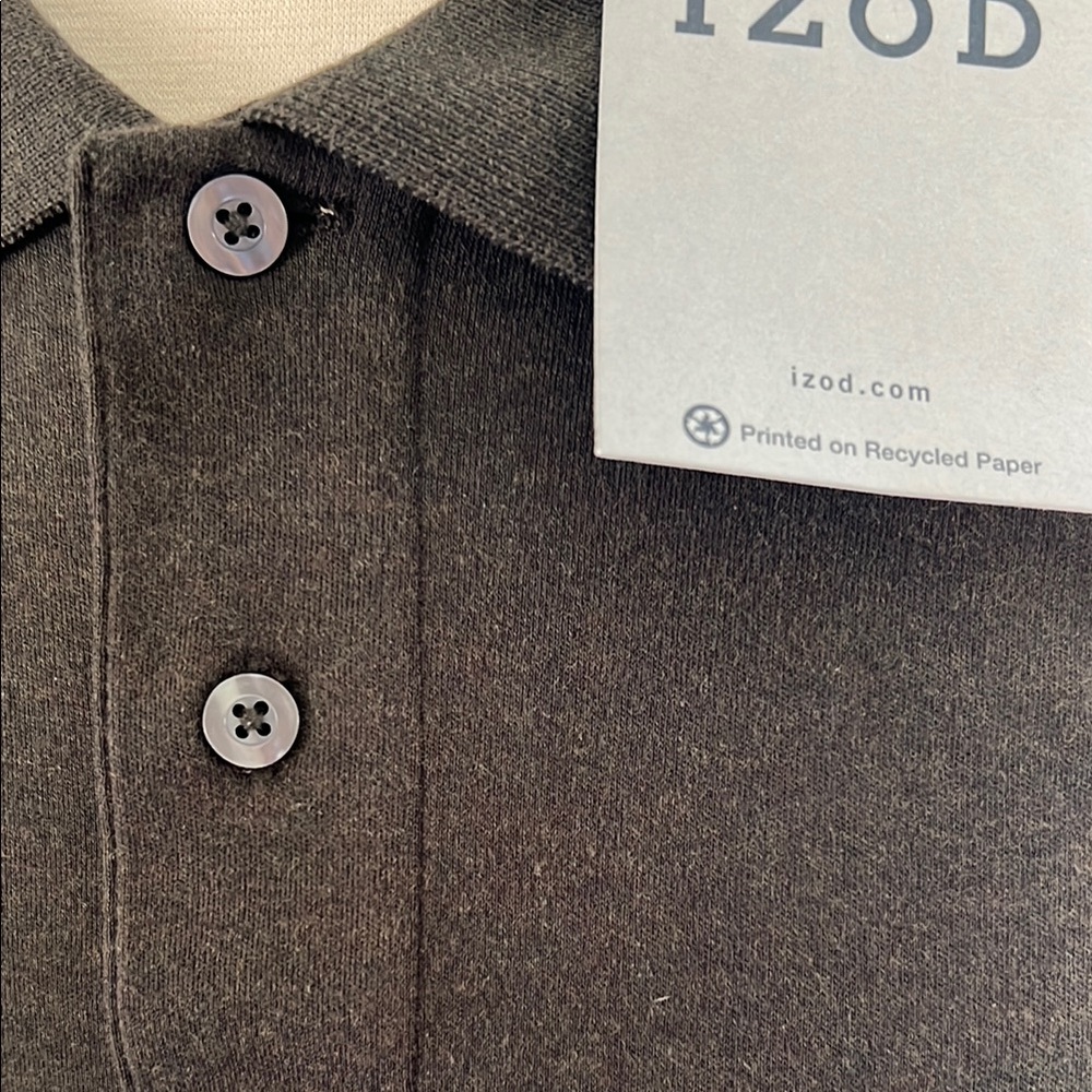 IZOD Men's Dark Green Polo Shirt XL - Picture 2 of 3
